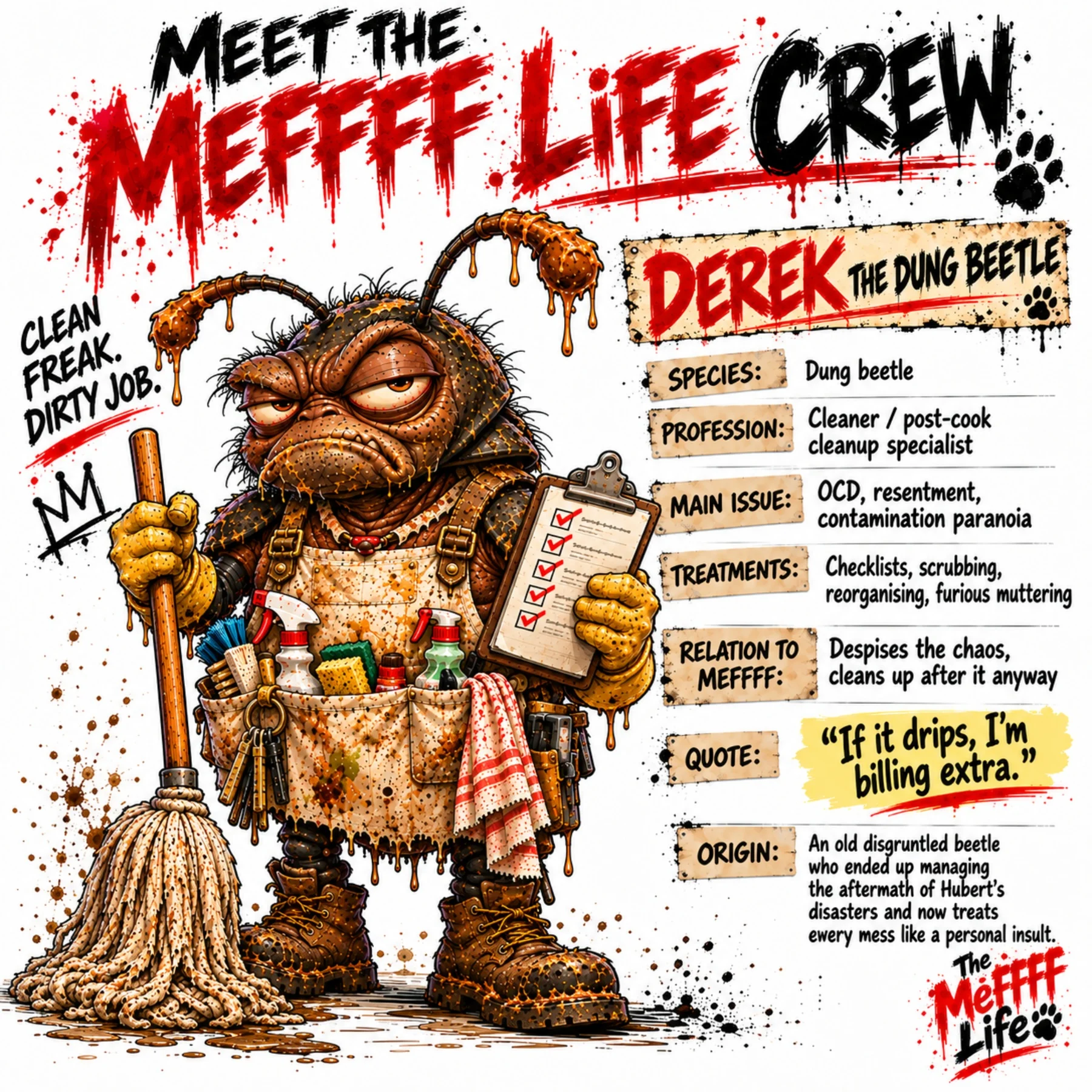 Meet Derek the Dung Beetle crew card